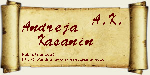 Andreja Kašanin vizit kartica